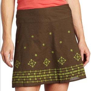 Prana Savvy skirt 💯 cotton embroidered size 12